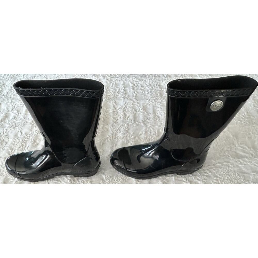 Ugg Women's Sienna Waterproof Rain Boots in Black size 8 - Picture 3 of 8